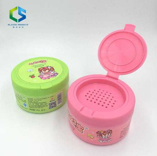 Plastic Empty Talcum Powder Box Powder Container with Holes and Lid