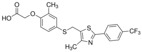 {2-Methyl-4-{{4-methyl-2-[4-(trifluoromethyl)phenyl]-5-thiazolyl}methylthio}phenoxy}acetic acid