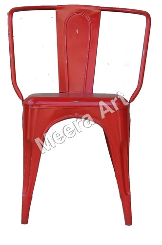 Classic Red Iron Outdoor Chair