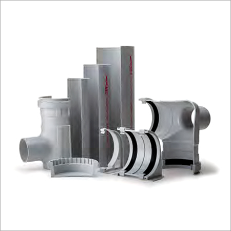 Grey Plastic Pipes Fittings