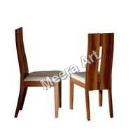 Dining Room Chair - Solid Wood, Rectangle Shape , Handmade Ethnic Artwork With Iron Accents