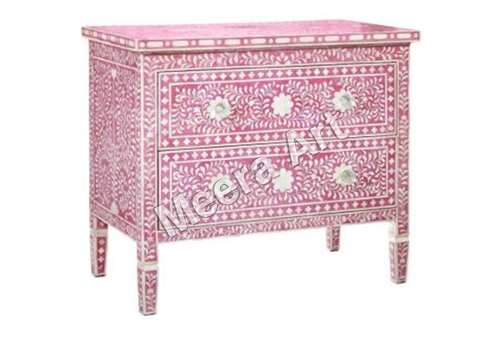 Modern Pink Floral Chest Drawers