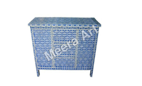 Modern Bone Drawer Chest Blue