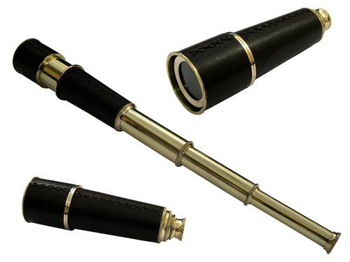 18" Replica Brass/leather Pirate Spyglass Pocket Telescope