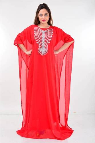 Red Designer Kaftan
