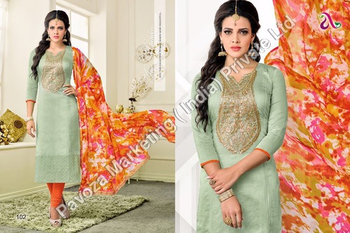 Chanderi Cotton with Embroidery - Custom Size All Colors for Girls | Chiffon Dupatta Wholesale Bulk Discounts Ready to Dispatch
