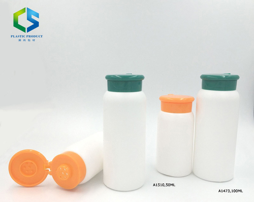 Plastic Empty Talcum Powder Bottle Powder Canister with Holes and Lid