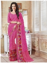 Tiptop Hot Pink Brasso Saree