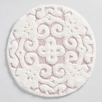 Pink And White Tufted Bath Mats
