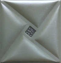 3d Leather Tile Pearl White - Leather, 20-50 Inch, Square Shape | Beautiful Pattern, Alluring Pearl Center, Long Lasting Shine, Polished Finish