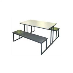 Metal Canteen Table - Durable Steel Frame, Spacious Design for Maximum Utility