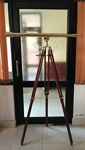 64" Solid Brass Harbormaster Telescope With Tripod Stand