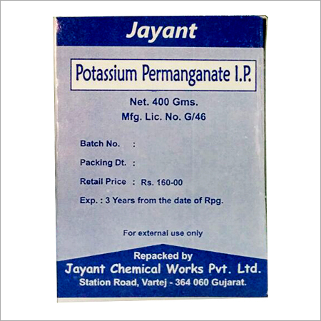 Potassium Permanganate I.P Application: Antiseptic Powder