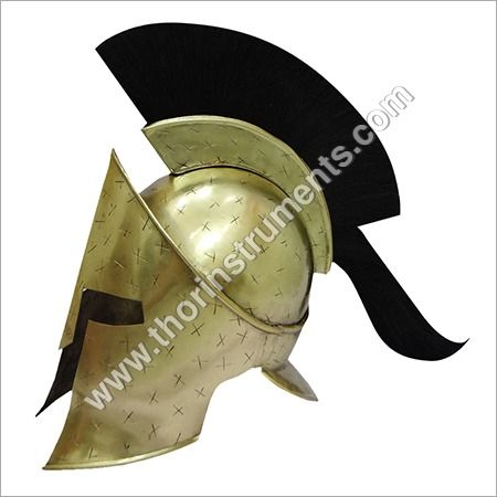 300 Medieval King Spartan Helmet Black Plume