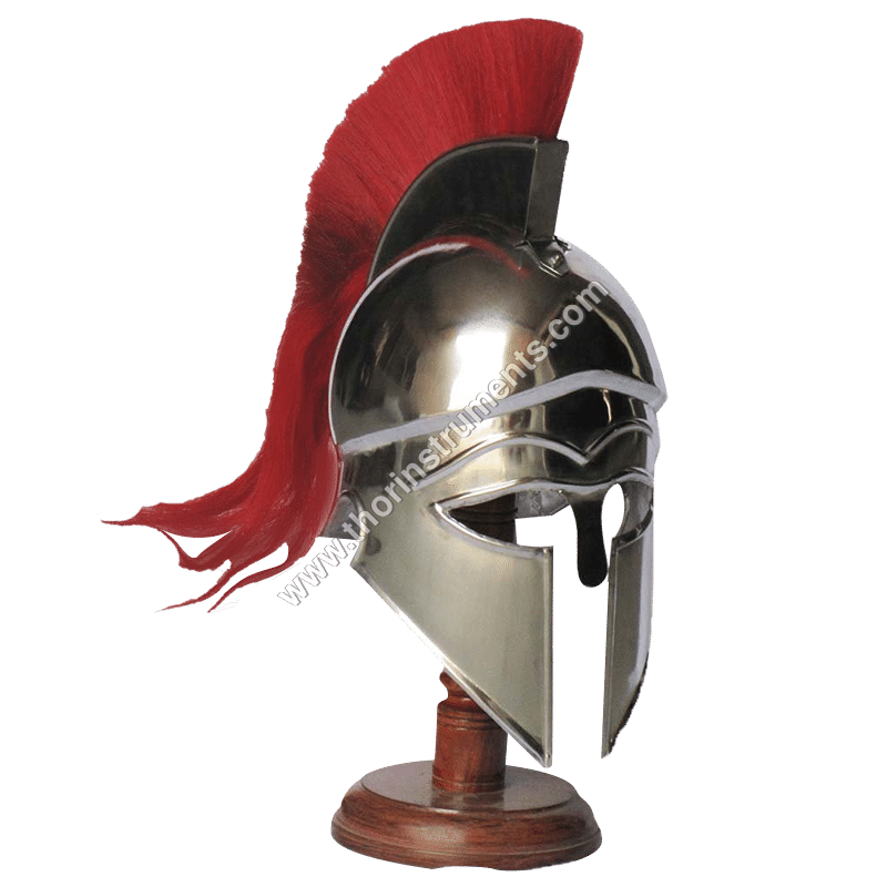 Medieval Knight Greek Corinthian Helmet With Stand