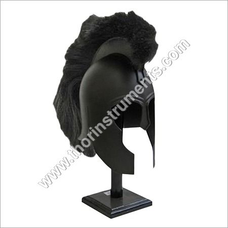 Trojan Helmet - Achilles - Steel with Black Crest