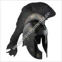 Black Antique Trojan Helmet & Black Plume