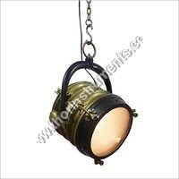 Antique Brass & Powder Cotted Pendant Lamp Decor