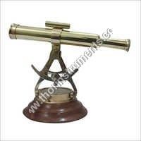 TELESCOPE ALIDADE WITH WOODEN BASE COMPASS