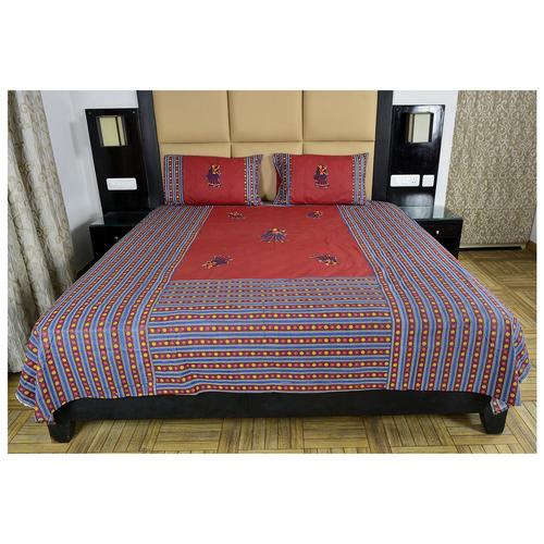 appliquAC work Rajasthani Print bedsheet