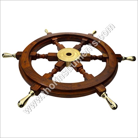 Vintage Nautical Ship Wheel Brass Handle
