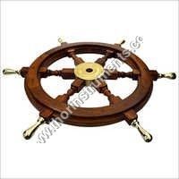 Vintage Nautical Ship Wheel Brass Handle