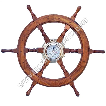 Maritime Nautical Ship Wheel Clock