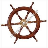 Brown Nautical Ship Wheel Home Decor