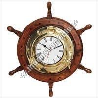 Nautical 18 inch Ship Wheel Clock