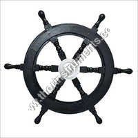 Nautical Black Ship Wheel