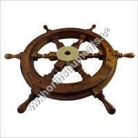 Nautical Brown Ship Wheel Home Decor