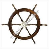 Nautical Antique Wooden Ship Wheel