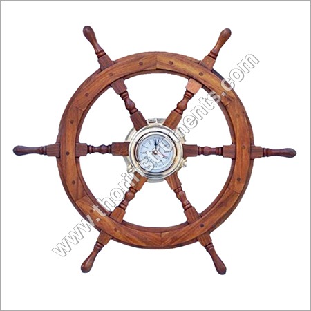 Authentic Nautical Ship Wheel Clock