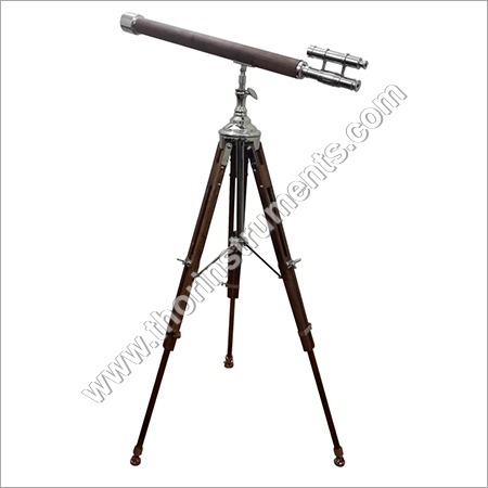 Nautical Marine Leather Telescope Brown Stand By THOR INSTRUMENTS CO.