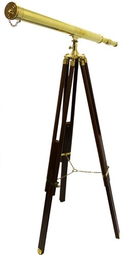 40"Nautical Decor Floor Standing Brass Telescope With Tripod Stand