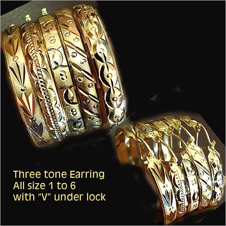 Gold Plated Hoop Bangle Earring Gender: Women