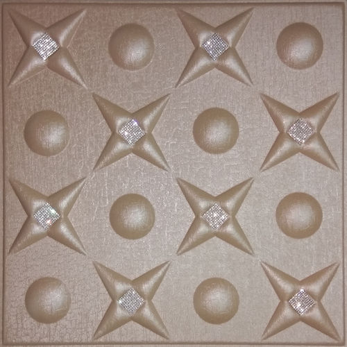 Metallic Beige Leather Ceiling Panel Size: 20-50 Inch