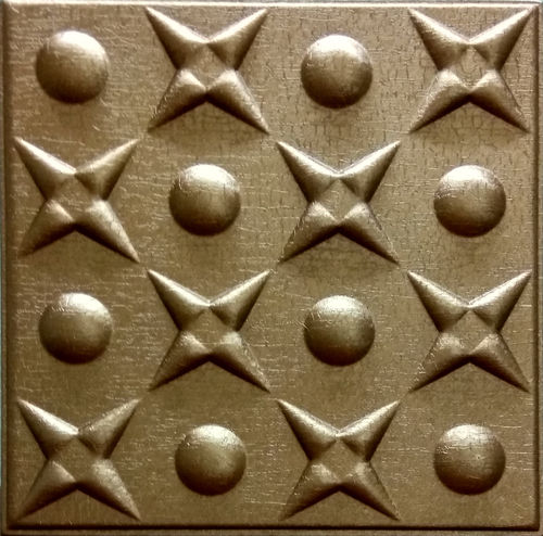 Metallic Copper Leather Ceiling Panel Size: 20-50 Inch