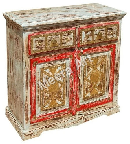 Polish Coastal Reclaimed Wood 2 Door And Drawer Sideboard