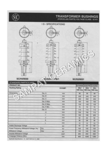 Transformer Bushings of 52 KV