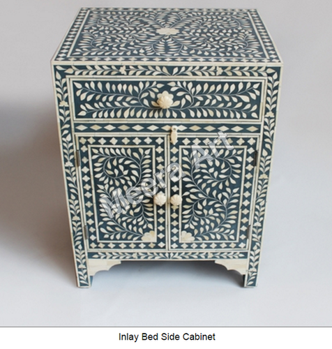 Bone Inlay geometric bedside one Drawers