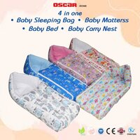 Three-in-one Baby Sleeping Bag - Blended Cotton, Multicolor | Safe Sleep Solution For Infants Up To 12 Months, Versatile Swaddle And Wearable Blanket