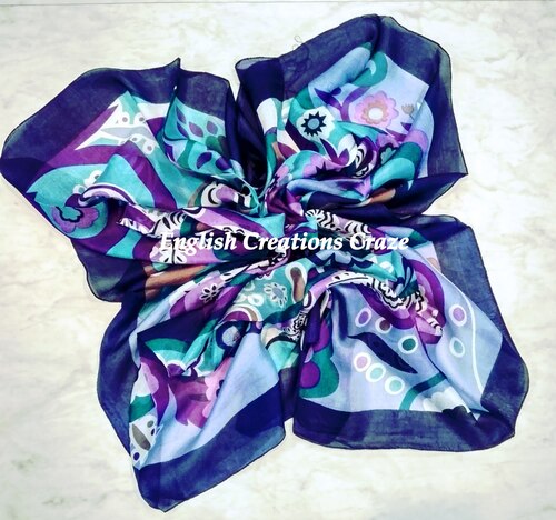 Silk Crepe multi color Scarves