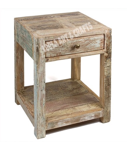 White Winter Reclaimed Bedside Table White Winter Reclaimed Bedside Table