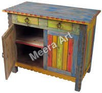 Reclaimed Wooden Sideboard - 762-1016mm Length, 457.2-762mm Width | Antique Patterns, Lockable Doors, Custom Sizes