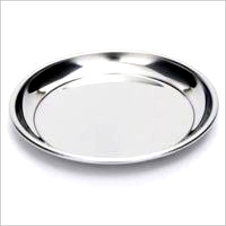Silver Stainless Steel Lunch Plate