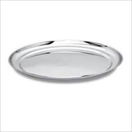 Stainless Steel Dinner Plate - 1-3mm Thickness | Silver Color, Ideal for Home and Hotel Use