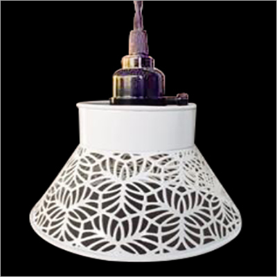 Cream Etched Cloche Pendant