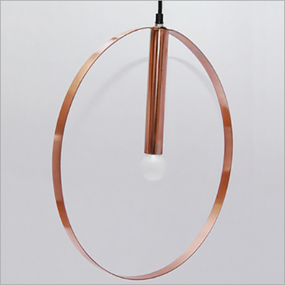 Copper Brown Verre Ring Glass Pendant Lamp