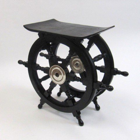 24"replica Ship Wheel Table